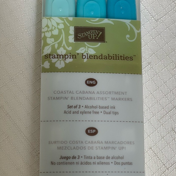 Stampin Up Blendabilities Coastal Cabana Assortment Markers Dual Tip Ink 3-Pack - Picture 3 of 7